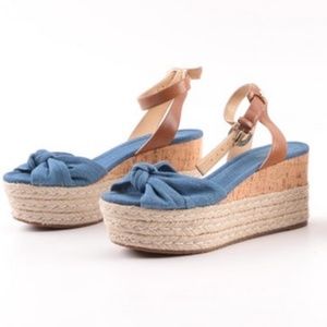 Michael Kors Denim Platform Sandals